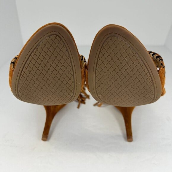 Jessica Simpson Womens Mareya Brown Fringe Ankle Straps Size 7M Gladiator Sandal - Picture 7 of 8